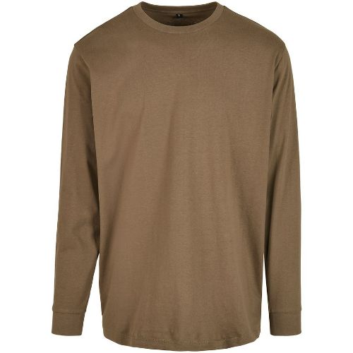Build Your Brand Long Sleeve With Cuff Rib Olive